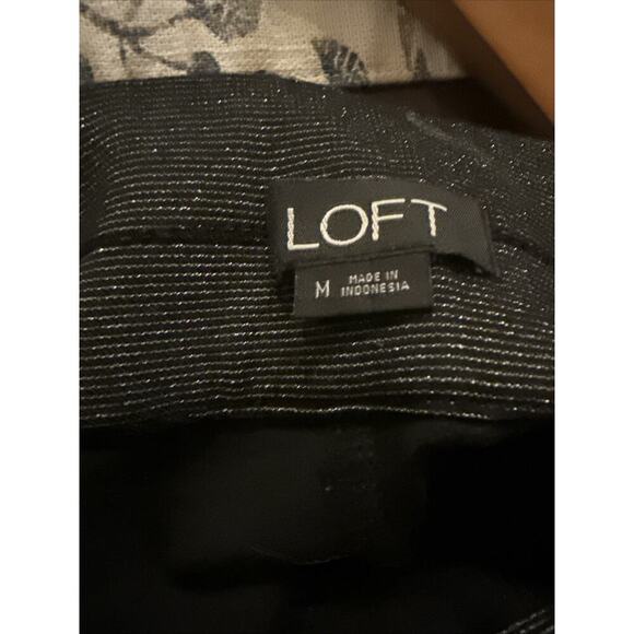 LOFT Pants LEGGINGS IN SHIMMER PONTE Womens NWT SPARKLING Black Size Medium - Picture 5 of 7